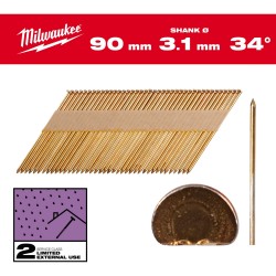Milwaukee Nails 34° DHead 7.4x3.1 / 90mm SSG