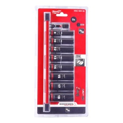 Milwaukee Shockwave Impact Deep Socket Set 3/8"