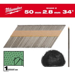 Milwaukee Nails 34° DHead 7.4x2.8 / 50mm SS