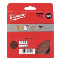 Milwaukee Orbital Sanding Discs 125mm 10 pack