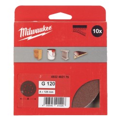 Milwaukee Orbital Sanding Discs 125mm 10 pack