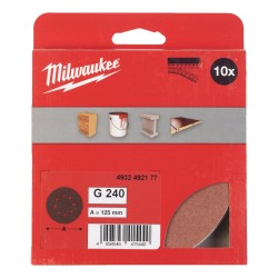 Milwaukee Orbital Sanding Discs 125mm 10 pack
