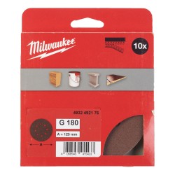 Milwaukee Orbital Sanding Discs 125mm 10 pack
