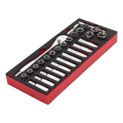 Milwaukee Rachet & Socket Set 1/2" 28pc