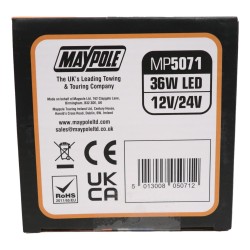 Maypole LED Light Bar 12/24v Spot Light 36w
