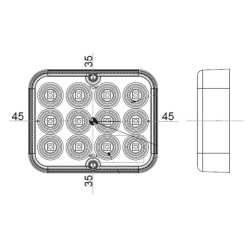 Maypole LED Rear Fog Lamp Red 10-30v