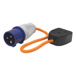 Maypole Site Plug Lead Blue 240v 16 Amp To UK Socket