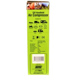 Maypole Handheld Air Compressor 12v LED Light