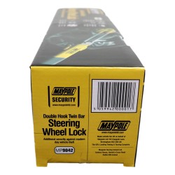 Maypole Steering Wheel Lock Double Hook Twin Bar