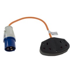 Maypole Site Plug Blue 16A To UK Twin Socket