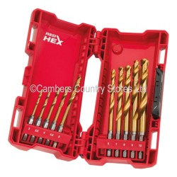 Milwaukee Shockwave Red Hex Impact Driver Bit Set 10 Pcs