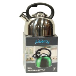 Stove Top Whistling Kettle 3 Litre Silver