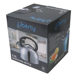 Stove Top Whistling Kettle 2.5 Litre Silver