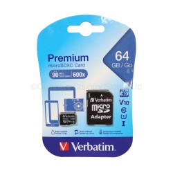 Verbatim Micro SDXC Card With Adapter 64GB