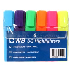 5 Star Office Highlighter Pen Set 6 Pack