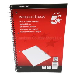 5 Star Office A4 Notebook Wirebound 50 Page 10 Pack