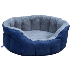 P&L Oval Bolster Drop Front Fleece Lined Softee Bed