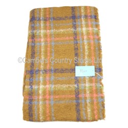 POM Scarf Mustard Check