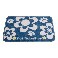 Pet Rebellion Dinner Mate 40cm x 60cm Flower Blue
