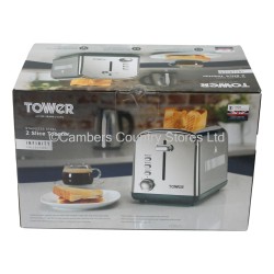 Tower Infinity Toaster Stainless Steel 2 Slice