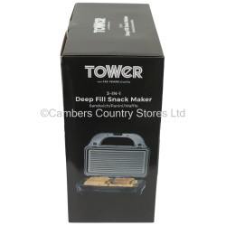 Tower 3 In 1 Snack & Sandwich Maker Deep Fill