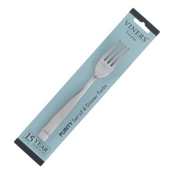Viners Everyday Purity Cutlery Dinner Fork 4 Pack