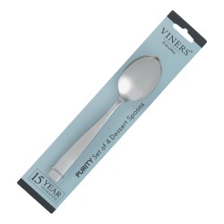 Viners Everyday Purity Cutlery Desert Spoon 4 Pack