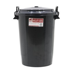 Red Gorilla Multi Bin With Clip Lid 100 Litre Black