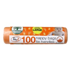 Tidyz Nappy Bags XXXL Tie Handles 100 Pack