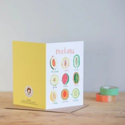 Sarah Edmonds Greeting Card Melons