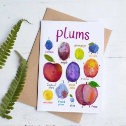 Sarah Edmonds Greeting Card Plums
