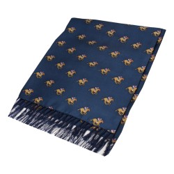 Soprano Silk Aviator Scarf Horseracing Blue