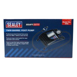 Sealey Heavy Duty Twin Barrel Foot Pump