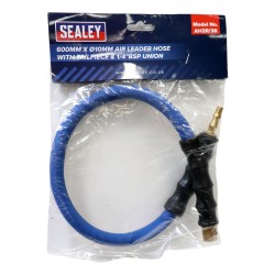 Sealey Air Leader Hose 600mm x 10mm 1/4" BSP Union