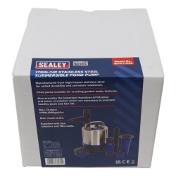 Sealey Submersible Pond Pump Staniness Steel 1750L/hr