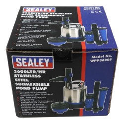 Sealey Submersible Pond Pump Staniness Steel 3600L/hr