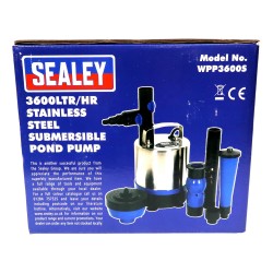 Sealey Submersible Pond Pump Staniness Steel 3600L/hr