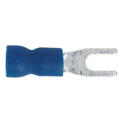 Sealey Terminals 100 Pack Easy Entry Fork 3.7mm Blue