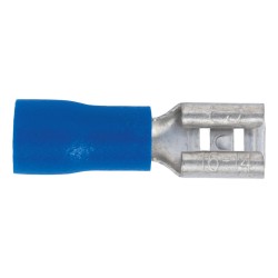 Sealey Terminals 100 Pack Push On 4.8mm Female Blue