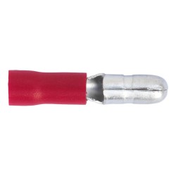 Sealey Terminals 100 Pack Bullet 4mm Male Red