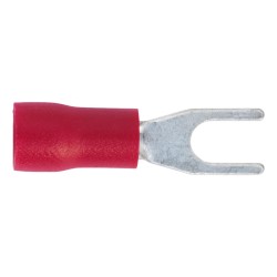 Sealey Terminals 100 Pack Easy Entry Fork 3.7mm Red