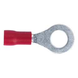 Sealey Terminals 100 Pack Easy Entry Ring 6.4mm Red