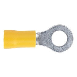 Sealey Terminals 100 Pack Easy Entry Ring 6.4mm Yellow