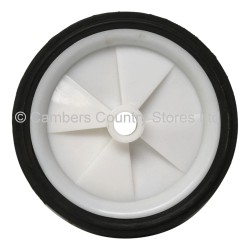 Solid Rubber Wheel White Plastic Hub 100mm