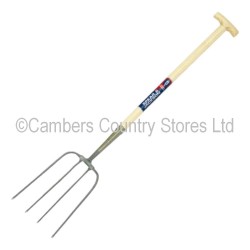 Spear & Jackson Manure Fork 4 Prong T Handle