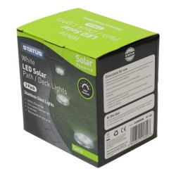 Status LED Solar Path & Deck Lights 3 Pack White