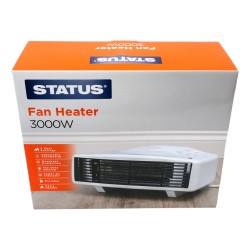 Status Fan Heater 3000w Flat With Thermostat