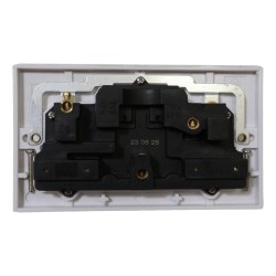 Status White Fitting Wall Socket Switched 13A 2 Gang