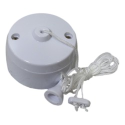 Status White Fitting Ceiling Switch 6 Amp With Pull Cord