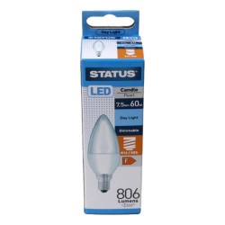 Status LED Light Bulb Candle Small SES Dimmable 7.5w/60w